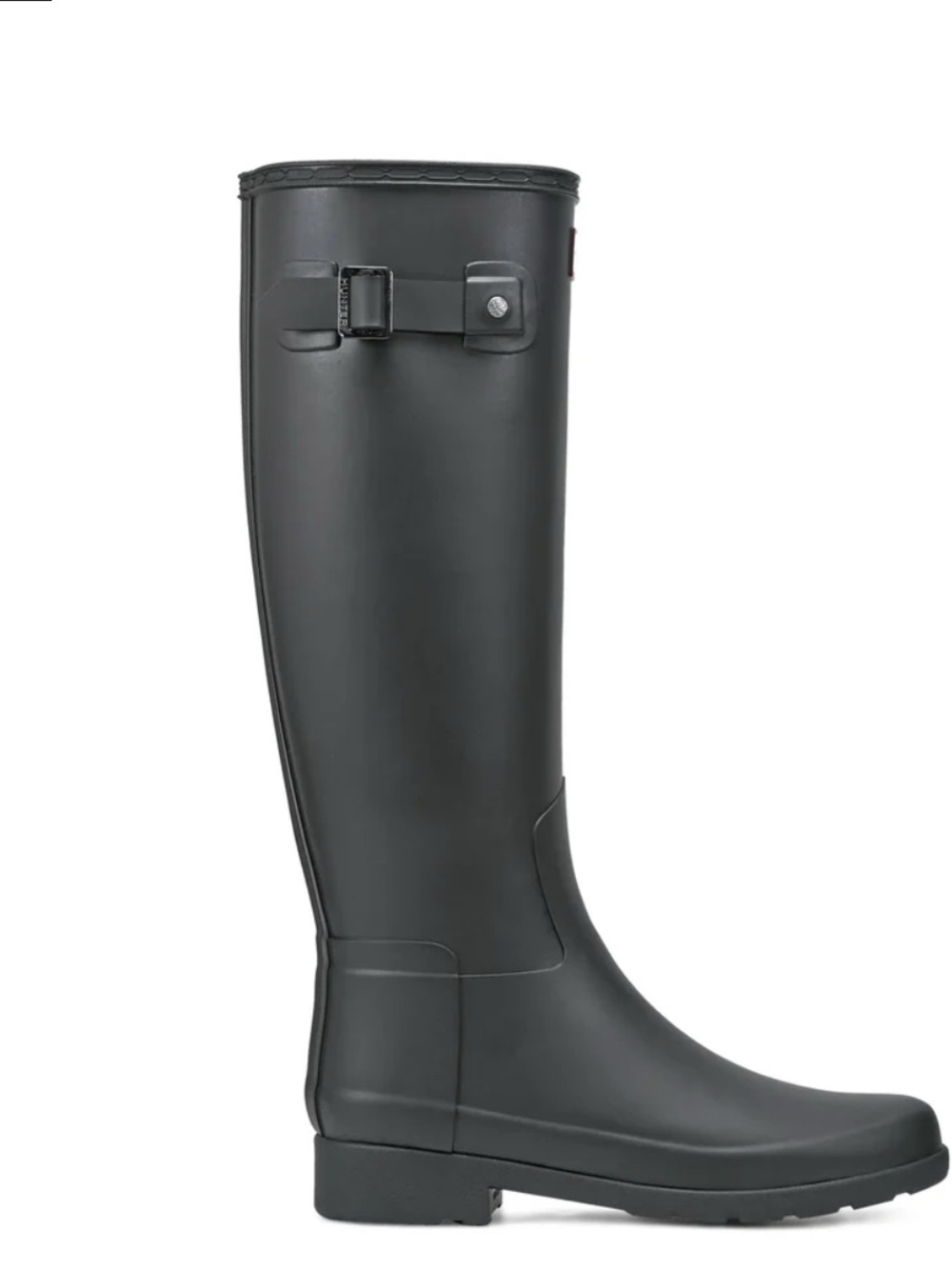 Hunter Tall Matte Black Tall Rain Boots w/Side Buckle Women’s Sz 8, Like New - Picture 5 of 16